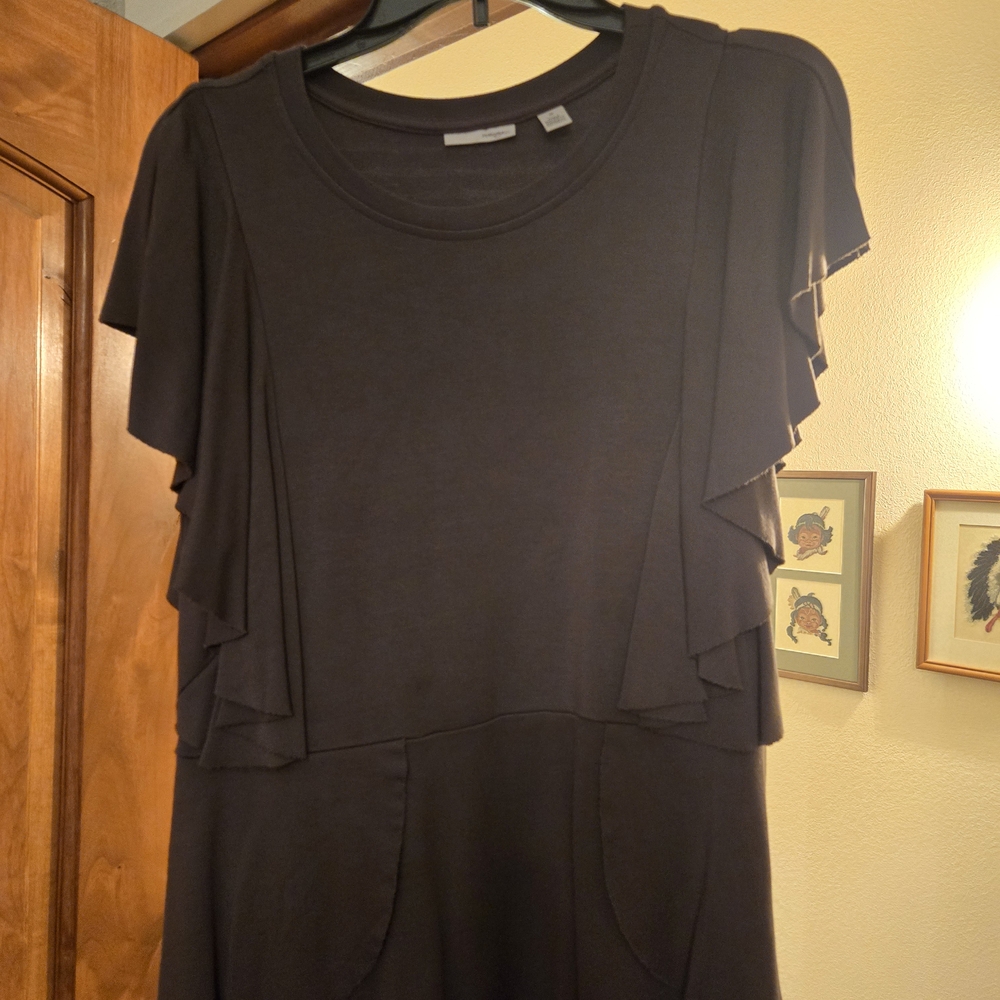 Halogen Olive Ruffle Sleeve Top